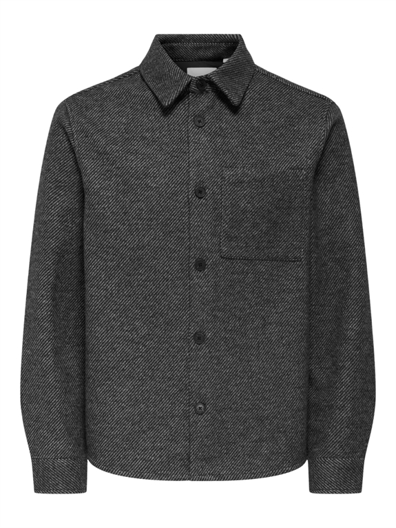 ONLY & SONS Micah Twill Overshirt FRML - Medium Grey Melange